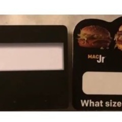 引き取り限定 新品 マクドナルド ネームプレート 2種類セット