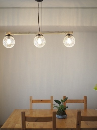 ダイニング用ガラスペンダントライト