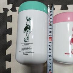 デッドストック　昭和レトロ　marim キャニスター　物入れ　保存瓶　ミルクガラス　の画像