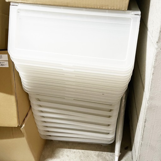 IKEA FIRRA ふた付きクリアボックス 10個セット