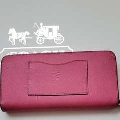 コーチ　長財布　ピンクの画像