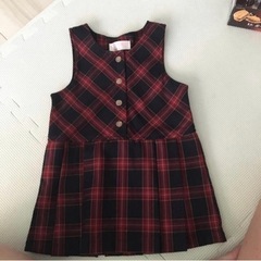 チェック柄ワンピース