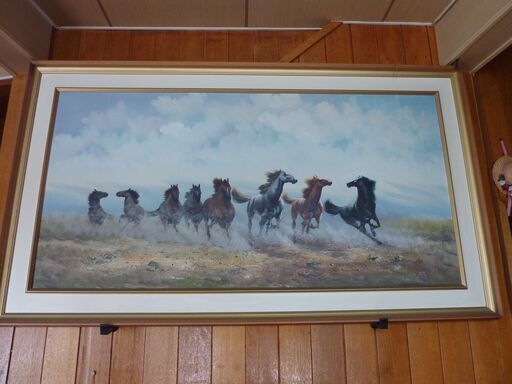 金運が走ってやって来る「馬の絵」です