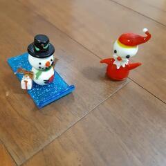 置物　スノーマン　サンタ
