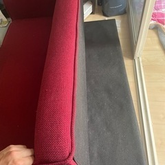 ソファーベッド  赤 オシャレ インテリア ソファー ベッドの画像