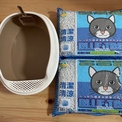 猫砂、トイレ、おまけ付き　