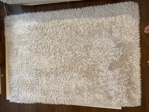 Francfranc ラグ　ヌボカステ　ホワイト　薄いピンク