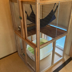 手作り木製キャットケージ