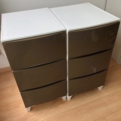 0円お譲り☆衣装ケース　３段×2の画像