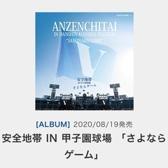 安全地帯　IN 甲子園球場「さよならゲーム」ＣＤアルバムの画像