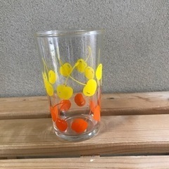 【昭和レトロ】さくらんぼ柄 グラス