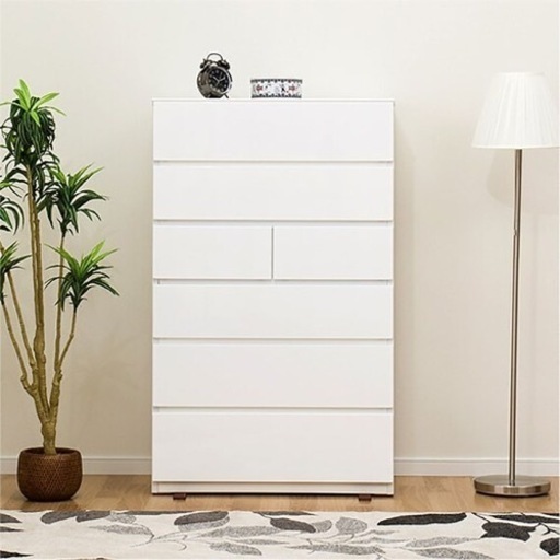 ニトリ  ハイチェスト(クエス 80-6HC WH)