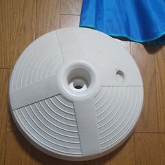 ビーチパラソル（コールマン　アーガイル柄ブルー）スタンド付きの画像