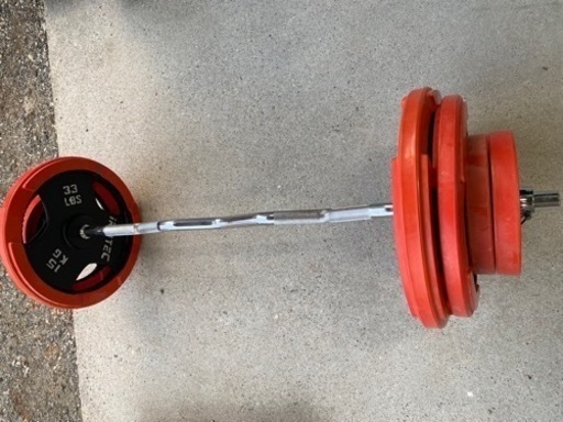 お薦め品‼️激安‼️iROTEC 76kg バーベル Wバー&プレート