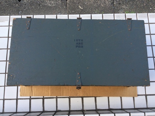 米軍　ミリタリー　払い下げ　フットロッカー　フットボックス　木製　中古　傷あり