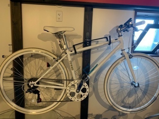 クロスバイク  白　2回使用　SHIMANO切替