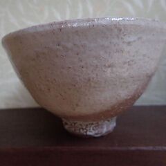 萩焼　土和窯　伸郎作　茶碗(抹茶椀)　銘しま　新品未使用の画像
