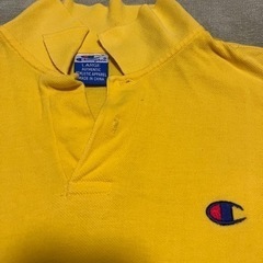 ポロシャツ　チャンピオン　champion　黄色　イエロー　Lサイズの画像
