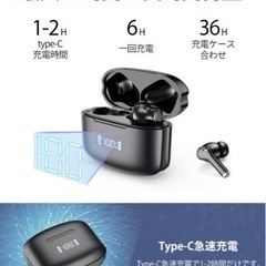 【新品未開封】ワイヤレスイヤホン Bluetooth 5.1 イヤホン HIFi 高音質 Bluetoothイヤホン 超軽量の画像