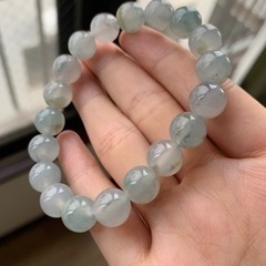 本翡翠ブレスレット 大玉 完美品 高氷ヒスイ ミャンマー産 希少 国石 5月