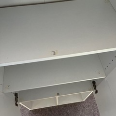 食器棚 133×60×32cm 白の画像