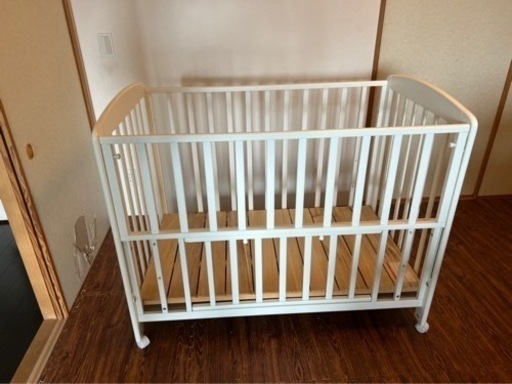 カトージ ベビーベッド 人気 ホワイト KATOJI ベビーベッド 木製 白