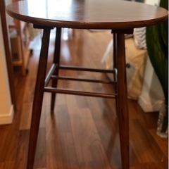 <9/25まで>ニトリ　カフェテーブル ファンシー60 ミドルブラウンの画像