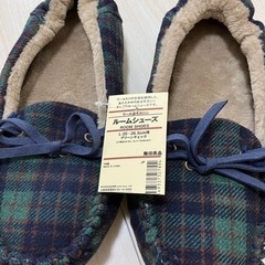 無印良品　ウール混モカシン　ルームシューズ　新品未使用