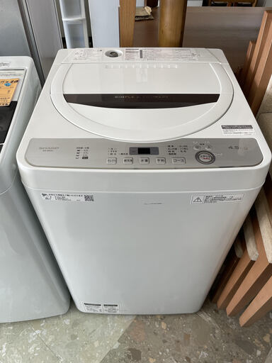 シャープ　4.5㎏洗濯機　2019年製　リサイクルショップ宮崎屋住吉店　22.8.22　ｙ