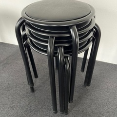 【差し上げます】スタッキングチェア  黒の画像