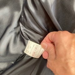 黒コート　羊革　１６０cmの画像
