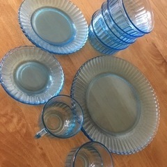 【あげます】アメリカ製アンティーク　ガラス食器　一式