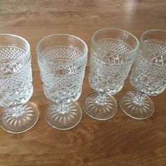 【あげます】アメリカ製アンティーク ワイングラス　4個セット
