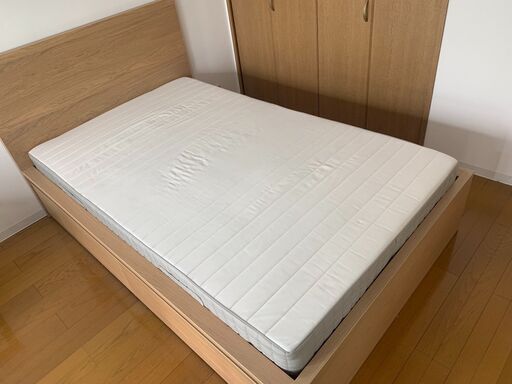 【IKEA】MALM マルム ベッド(フレーム＋マットレス)　120cm * 200cm 約1年利用