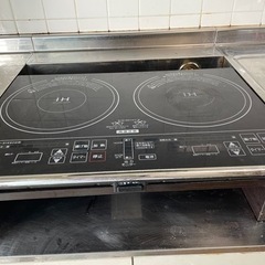 IHクッキングヒーター2口&調理器台セット