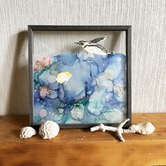 アルコールインクで箱海を作る