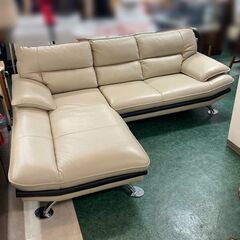 ニトリ カウチソファ ロゾ4 本革 L字型 3人掛け ハイグレートレザー 中古品