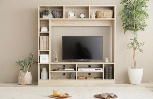 【★新品★】❗️激安❗️壁面収納付きテレビボード テレビ台 【受け取りOK】