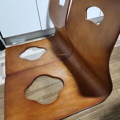 木製 座椅子 2セット(座布団なし) の画像