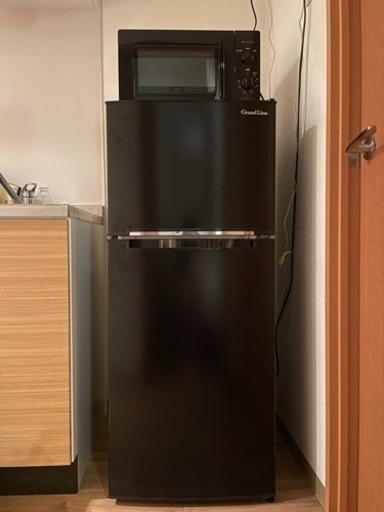 【成約済み】【洗濯機込み】冷蔵庫 118L 電子レンジ付　2020年製　引取りに来られる方限定