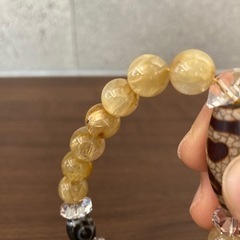 金ルチルブレスレット　パワーストーンの画像