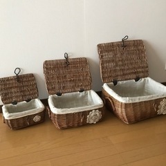 藤のバスケット【値下げしました】の画像
