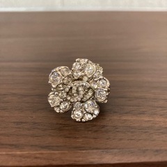 CHANEL 07V COCO NARC CAMELLIA DESIGN STONE RING MADE IN FRANCE/シャネルココマークカメリアデザインストーンリングの画像