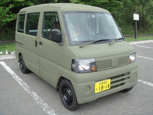 NV100クリッパーバン 車検6年5月 13万5千キロ 希少なMT ４WD(2WD切り替え) 塗装オリーブドラブ塗替え 車高調付