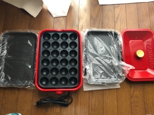3way ホットプレート　赤色