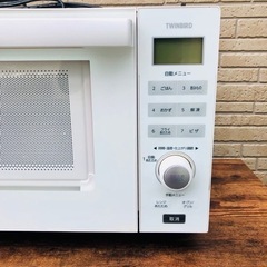 【F】TWINBIRD センサー付きフラットオーブンレンジ　2019年製　DR-E852の画像