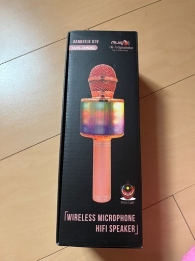 新品未使用　カラオケマイク　ピンクゴールド