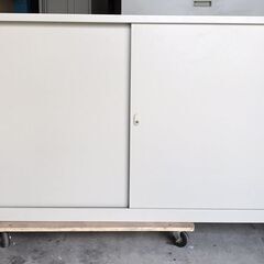 スチール キャビネット 3段 横長 書庫 事務棚 幅152cm×...