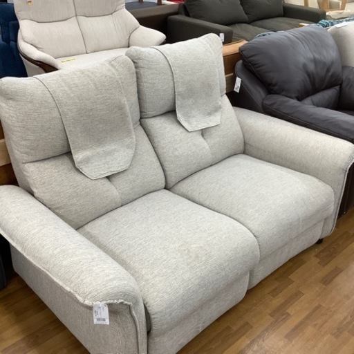 2人掛けソファー 電動リクライニング 布 ベージュ 8