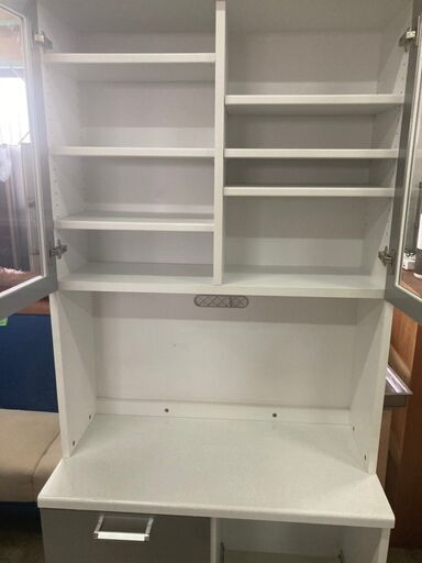 【A-264】★赤字覚悟の激安商品★キッチンボード 中古 激安 ホワイトカラー 食器棚 調味料置き アウトレット
